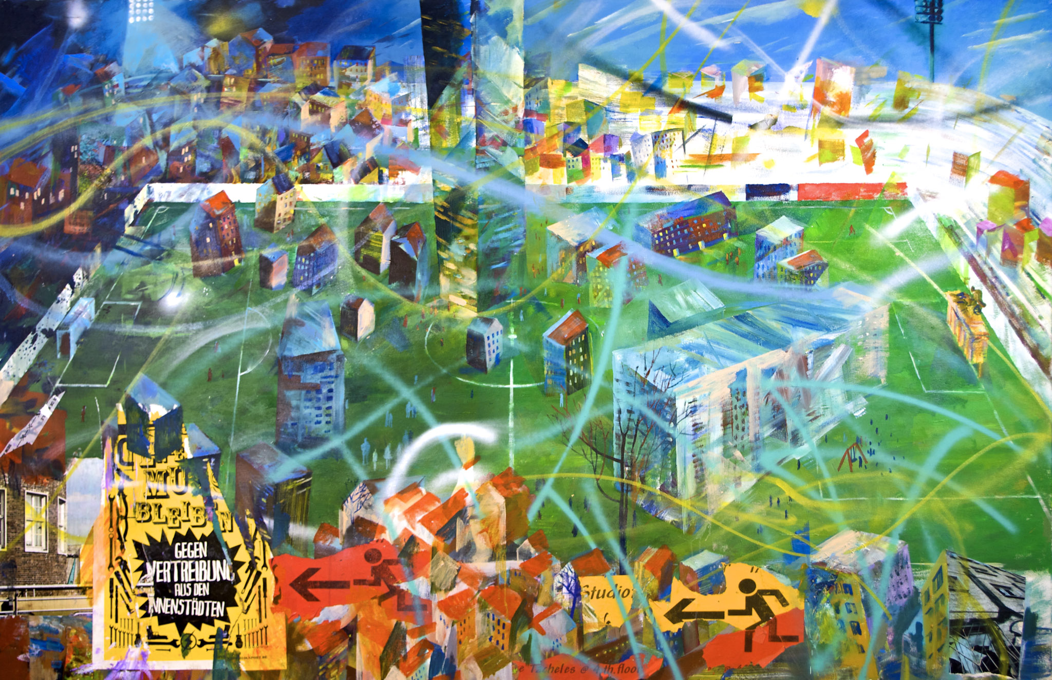 160 x 230 cm, Acryl und Collage auf Leinwand, 2012
