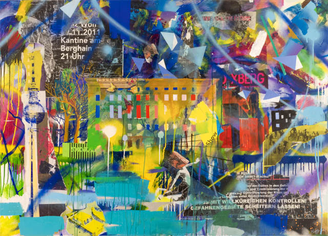 100 x 140 cm, Acryl und Mischtechnick auf Leinwand, 2018