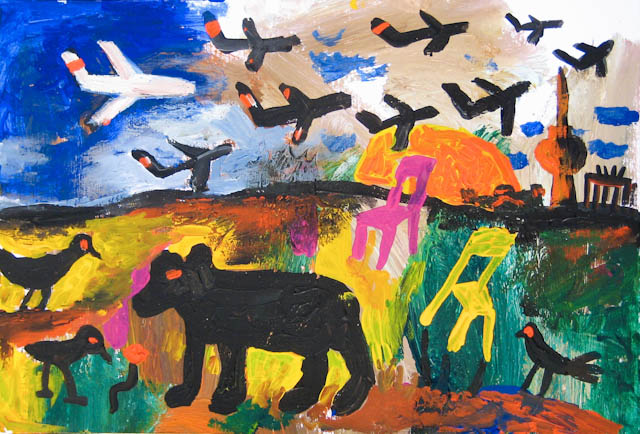 2007, Acryl auf Papier, 20 x 30  cm