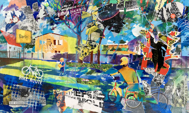 90 x 150 cm, Acryl und Mischtechnik auf Leinwand