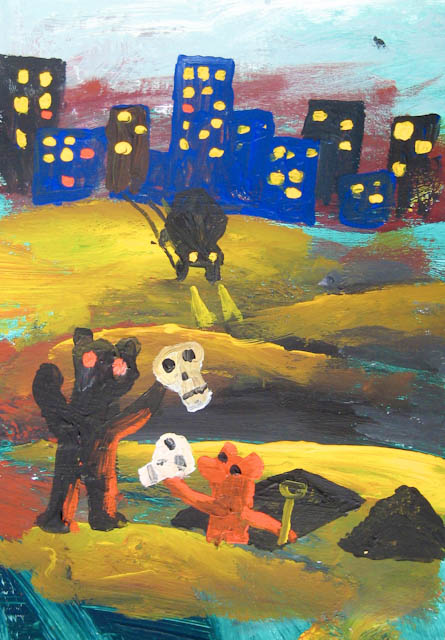 2007, Acryl auf Papier, 30 x 20 cm