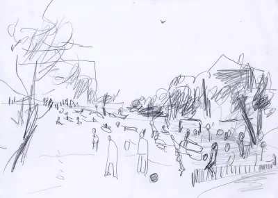 A4, Skizze, Bleistift auf Papier