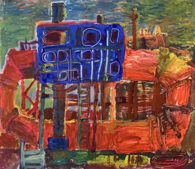 Acryl und Wasserfarben auf Papier, ca. 50 x 70 cm,  1997