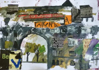 50 x 70 cm, Acryl und Collage auf Papier