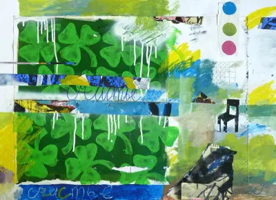 50 x 70 cm, Acryl und Collage auf Papier, 2012