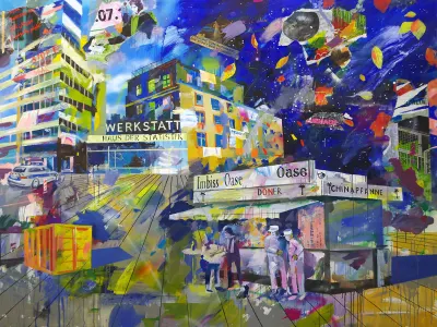 160 x 200 cm, Acryl und Collage auf Leinwand, 2019