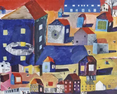 50 x 70 cm, Acryl und Collage auf Papier, 2001