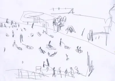 A4, Skizze, Bleistift auf Papier