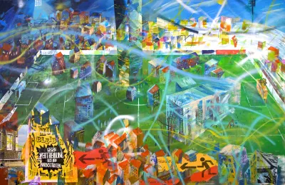160 x 230 cm, Acryl und Collage auf Leinwand, 2012